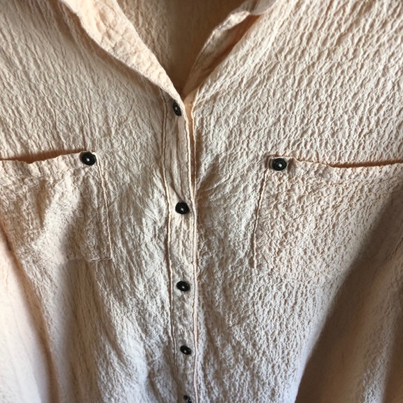 FREE PEOPLE BUTTON DOWN BLOUSE - Picture 2 of 5